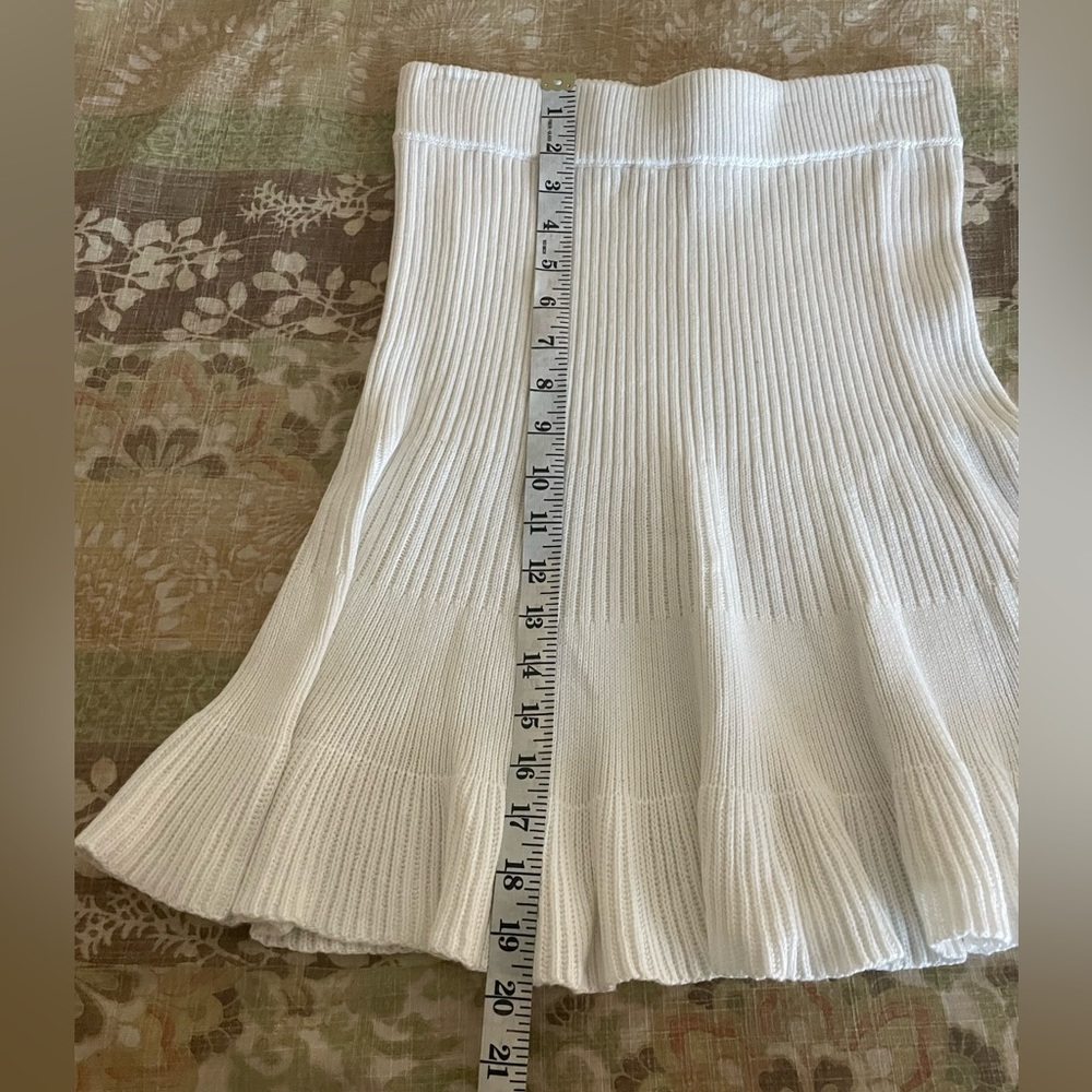 Free people, white knit skirt